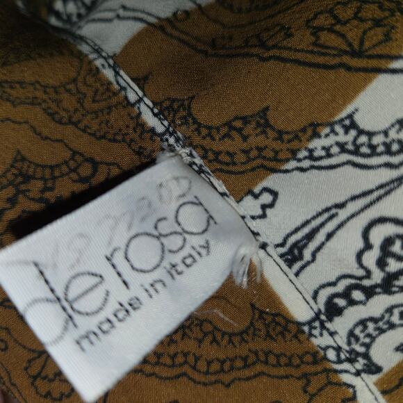 Vtg Marina de Rosa Women M Silk Blend Dress Paisley Acadamia Career Lightweight - Picture 3 of 16